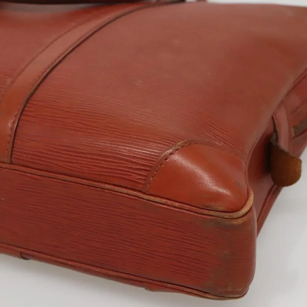 Louis Vuitton Epi Porte Documents Voyage Business Bag Brown